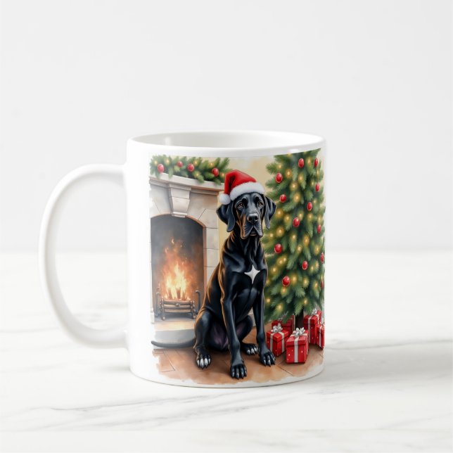 Stunning Great Dane Christmas  Kaffemugg (Vänster)