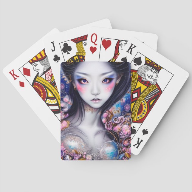 Stunning Japansk Gothic Fantasy Casinokort (Baksidan)