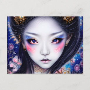 Stunning Japansk Gothic Fantasy Vykort
