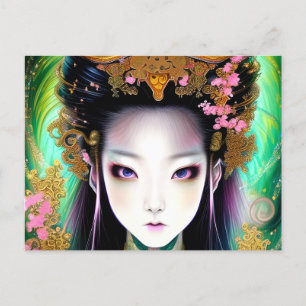 Stunning Japansk Gothic Fantasy Vykort