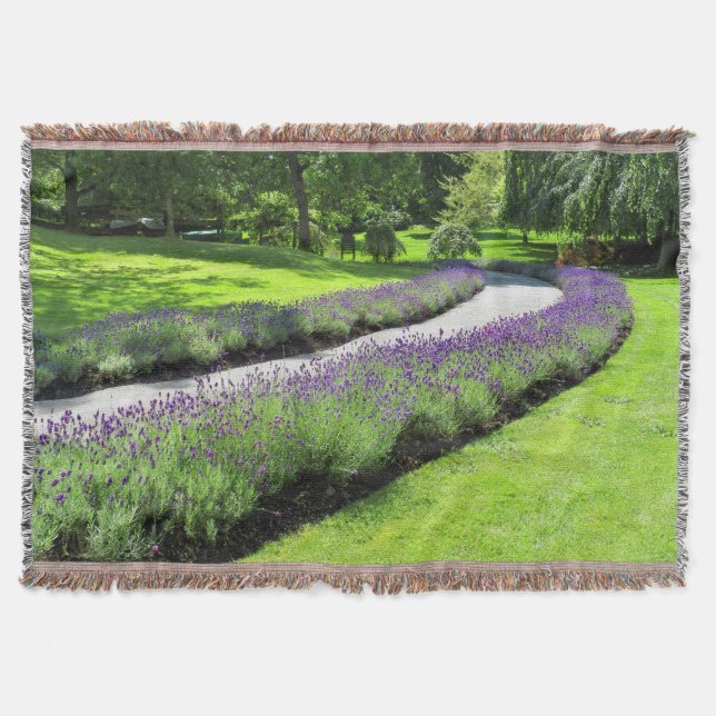Stunning Lavender-Lining Garden Walk Filt (Framsidan)