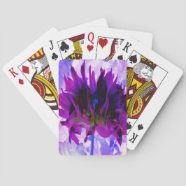 Stunning Lila och Black Cactus Dahlia Casinokort