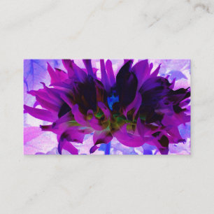 Stunning Lila och Black Cactus Dahlia Visitkort