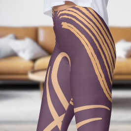 Stunning Lila Swirl Mönster Leggings