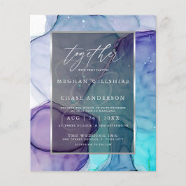 Stunning Lilac Aqua Liquid Abstrakt Bläck