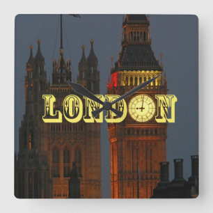 Stunning London Pro Photo Fyrkantig Klocka