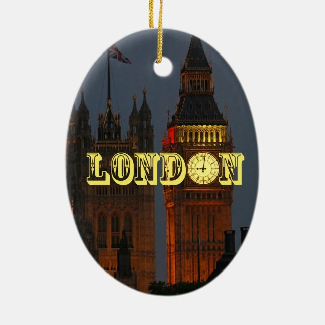 Stunning London Pro Photo Julgransprydnad Keramik (Baksidan)
