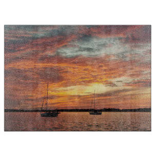 Stunning Long Island Ljud Sunset Caking Board