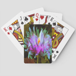 Stunning Magenta och Lime Green Cactus Dahlia Casinokort