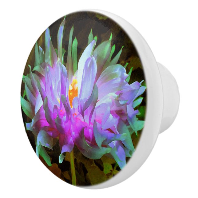 Stunning Magenta och Lime Green Cactus Dahlia Knopp (Höger)