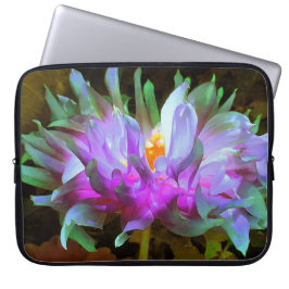 Stunning Magenta och Lime Green Cactus Dahlia Laptop Fodral
