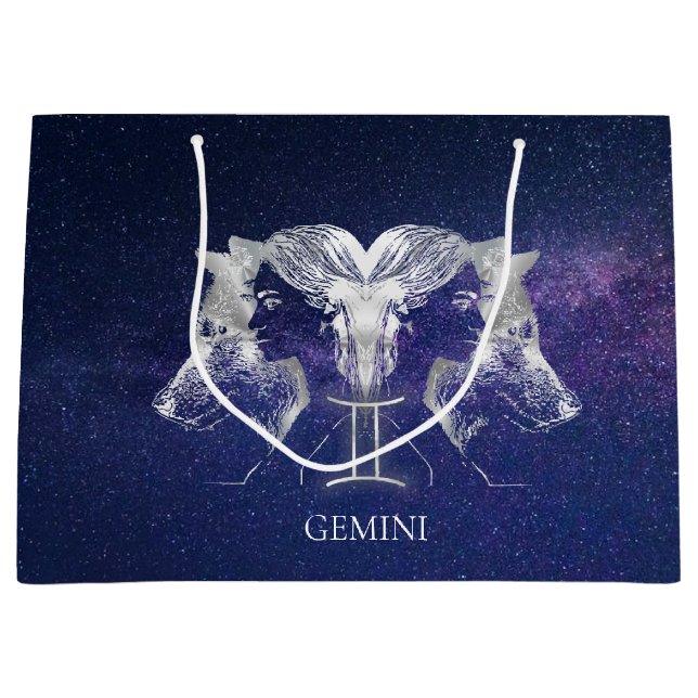 Stunning Milky Way Himlar Gemini Zodiac-tecken (Framsidan)