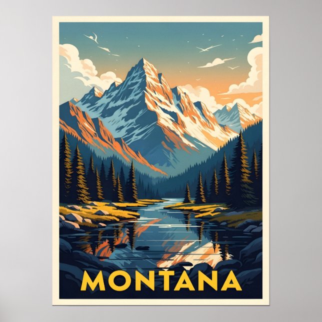 Stunning Montana Landscape Poster (Framsidan)