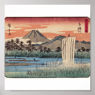 Stunning Mt. Fuji i Japan cirka 1800-talet Poster