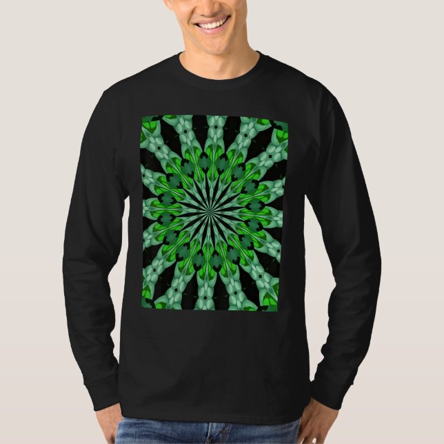 Stunning Multicolored Symmetrical Pattern Botanica T Shirt (Framsida)
