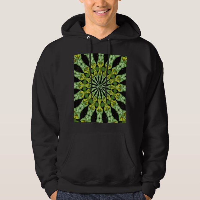 Stunning Multicolored Symmetrical Pattern Citrus T Hoodie (Framsida)