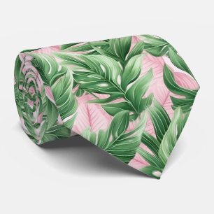 Stunning Neck Tie med Exotic Löv Mönster Slips