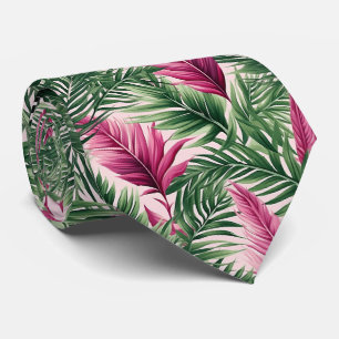 Stunning Neck Tie med Exotic Löv Mönster Slips