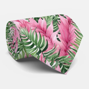 Stunning Neck Tie med Exotic Löv Mönster Slips