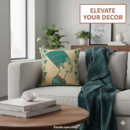 Stunning Nefertiti Ancient Royal Art Kudde