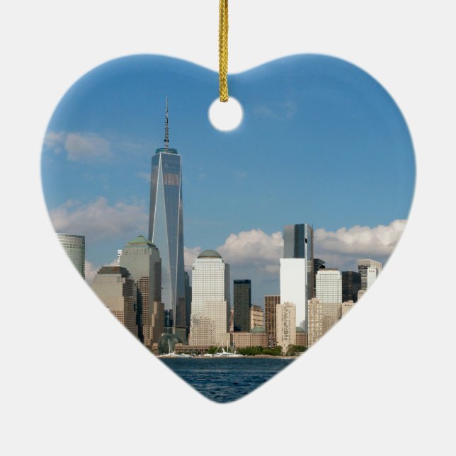 Stunning New York City USA Julgransprydnad Keramik (Baksidan)