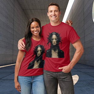 Stunning Noir Femme Abstrakt Art T Shirt