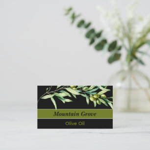 Stunning Olive Gren med svart bakgrund Visitkort