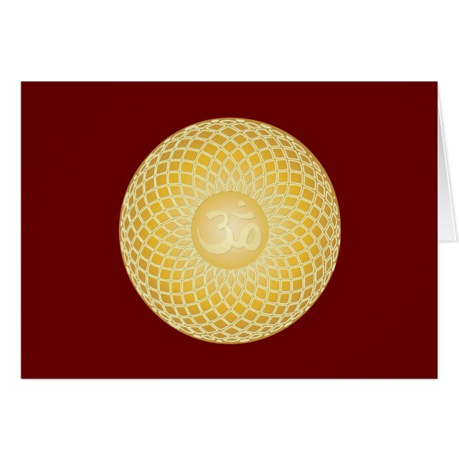 Stunning Om symbol Hälsningskort (Framsidan Horizontal)