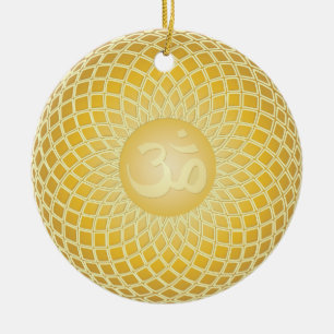 Stunning Om symbol Julgransprydnad Keramik
