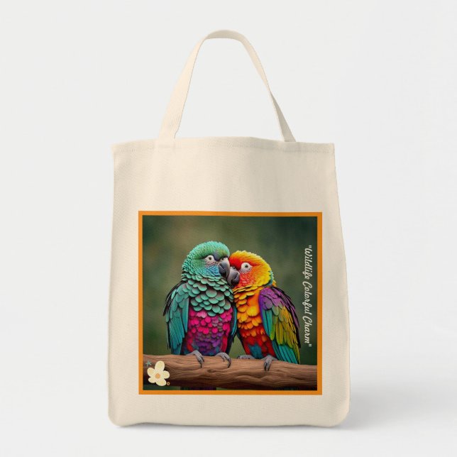 "Stunning Parrot Bilder" Tygkasse (Framsidan)