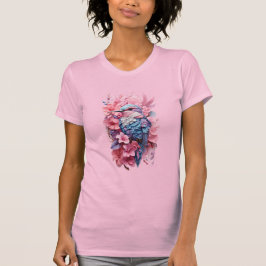 Stunning Pastel Hummingbird Floral T Shirt