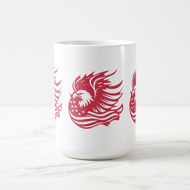 Stunning Patriotic Eagle Digital Artwork Kaffemugg (Center)