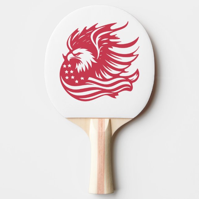 Stunning Patriotic Eagle Digital Artwork Pingisracket (Framsidan)