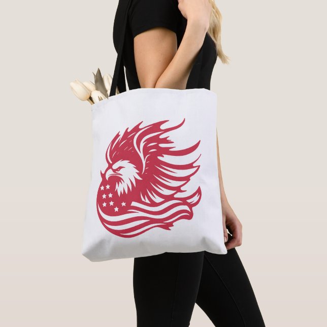 Stunning Patriotic Eagle Digital Artwork Tygkasse (Närbild)