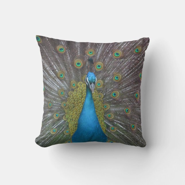 Stunning Peacock Kudde (Framsida)