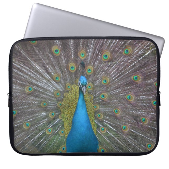 Stunning Peacock Laptop Sleeve (Framsidan)