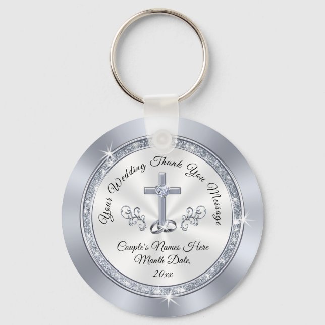 Stunning Personalized Christian Wedding Favors Nyckelring (Framsida)