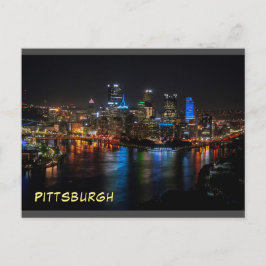 Stunning Pittsburgh vykort för kvällstid