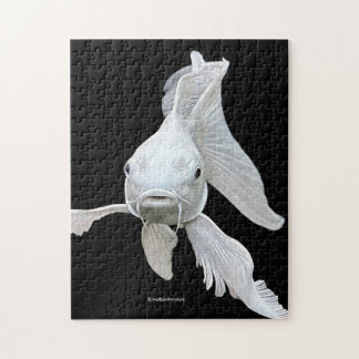 Stunning Platinum Butterfly Koi Carp Pussel