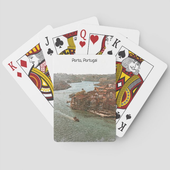 Stunning Porto Portugal City View Casinokort (Baksidan)