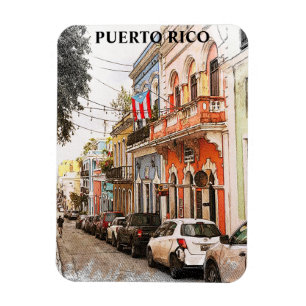 Stunning Puerto Rico Vintage resor Magnet