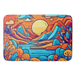 Stunning Rainbow Cartoonish Forest Badrumsmatta