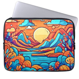 Stunning Rainbow Cartoonish Forest Laptop Fodral