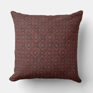 Stunning Red & Blue Blommigt Batik Dekorativ kudde