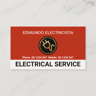 Stunning Red Lagrar Electrical Service Visitkort