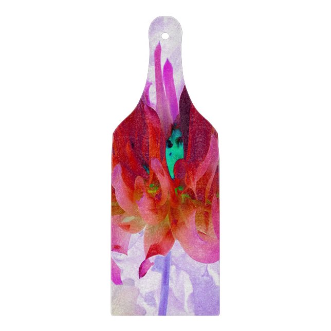 Stunning Red och Shock rosa Cactus Dahlia (Framsidan)