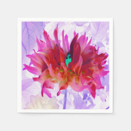 Stunning Red och Shock rosa Cactus Dahlia Pappersservett