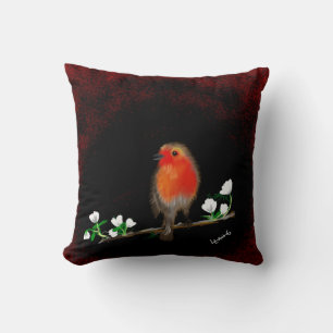 Stunning Red Robin art Kudde