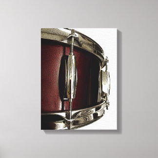 Stunning Red Snare Drum Canvas Drummer Art Skriv u