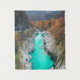 Stunning River Soča Napolen bridge, Slovenien